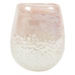 Vase Ivy Vulcan Pearl Pink transparante roze glazen vaas 14x15 cm
